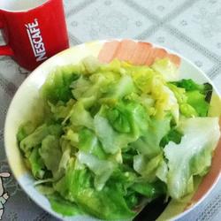 爆圆白菜的做法[图]
