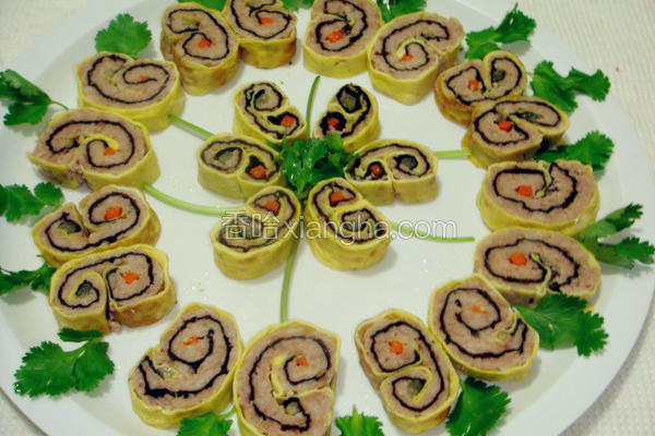 蛋皮紫菜如意卷