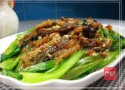 豆豉鲮鱼油麦菜的做法图解6