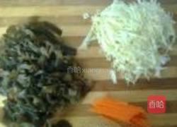 凉拌木耳菜心的做法图解1