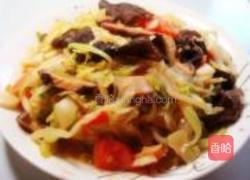 番茄木耳卷心菜的做法图解9