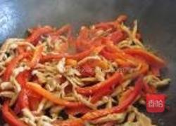 黑椒鸡丝炒红椒的做法图解6