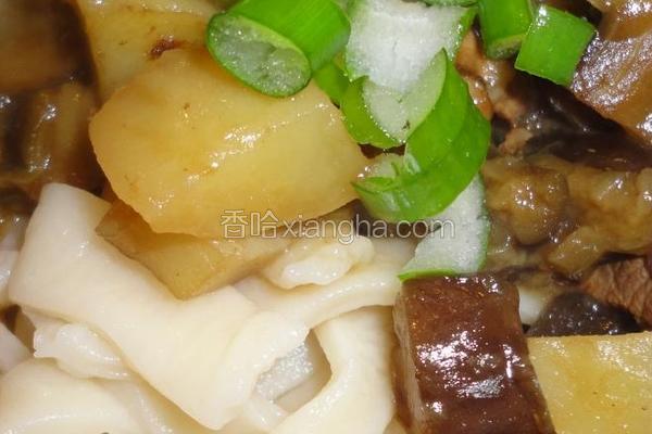 茄子肉丁打卤面
