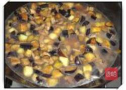 茄子肉丁打卤面的做法图解9