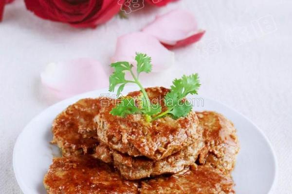 红酒汁藕饼