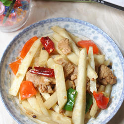 凉薯炒嫩肉片的做法[图]