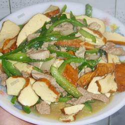 茶干青椒炒肉丝的做法[图]