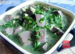 韭菜羊血的做法图解9