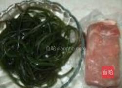 海带炒肉丝的做法图解1
