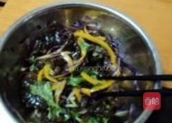 甜椒紫甘蓝拌木耳的做法图解8