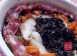 荠菜腊肠煲仔饭的做法图解10
