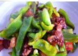 五花肉豆豉炒青椒的做法图解6