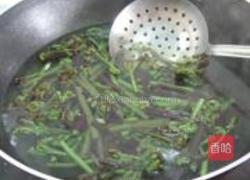 蕨菜炒腊肉的做法图解3