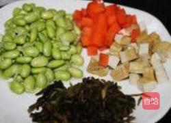 萝卜菜炒毛豆的做法图解2