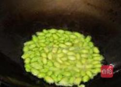 萝卜菜炒毛豆的做法图解3