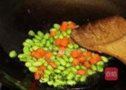萝卜菜炒毛豆的做法图解4