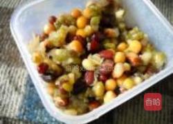 蜜豆冰蔬果糯米粥的做法图解13