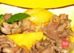 菠萝炒鸡胗的做法图解12