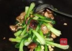 香菇扒油菜的做法图解6