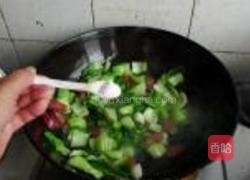 腊肠炒油菜的做法图解6