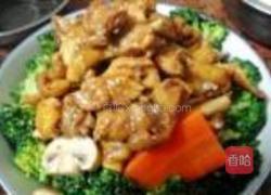 西兰花炒鸡的做法图解8