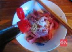 肉蛋烧汁油菜的做法图解2
