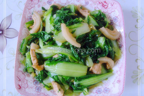 肉炒小白菜
