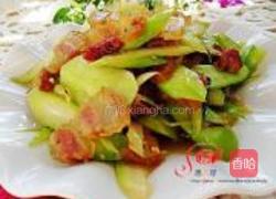芥兰炒腊肉的做法图解9
