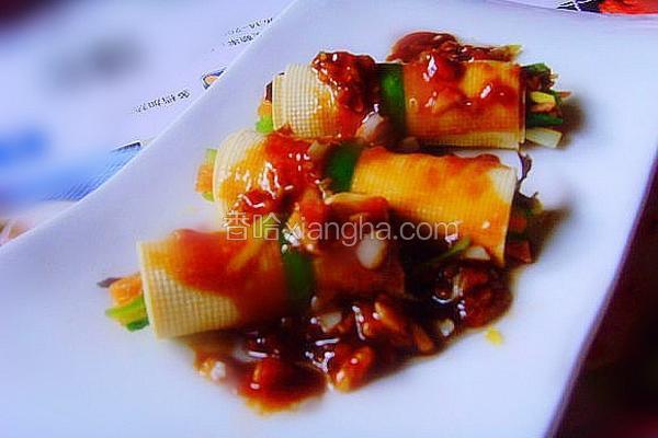 蒜香蚝油豆皮卷