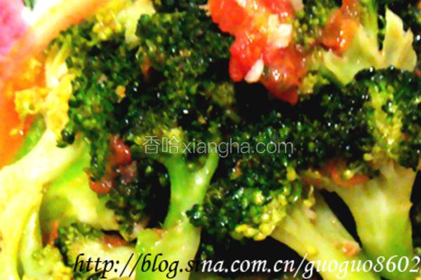 蒜香番茄炒西兰花