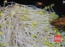 鱿鱼爆黄豆芽的做法图解2