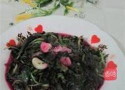 蒜炒红苋菜的做法图解5