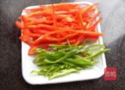 双椒韭黄的做法图解3