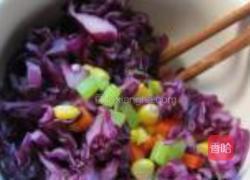 凉拌紫甘蓝玉米粒的做法图解9