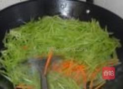 肉片炒莴笋萝卜丝的做法图解4