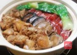 北菇滑鸡腊味饭的做法图解11