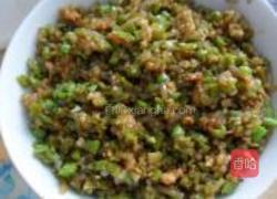 豆角肉馅发面饼的做法图解3