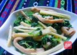 腐乳荠菜炒冬笋的做法图解8