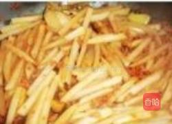 紫色萝卜炒虾米的做法图解4