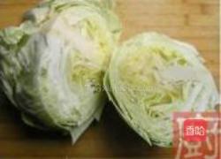 虾油炒粉丝卷心菜的做法图解4