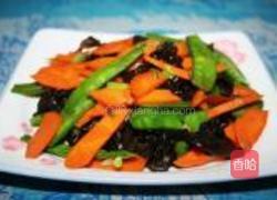 荷兰豆炒木耳的做法图解9