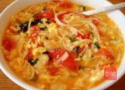 番茄金针菇蛋花疙瘩汤的做法图解9