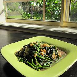 蒜蓉炒番茄叶的做法[图]