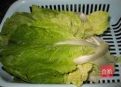 香菇扒小白菜的做法图解3