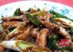 大葱伴酱爆牛柳的做法图解7