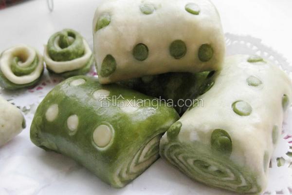 绿色波点馒头