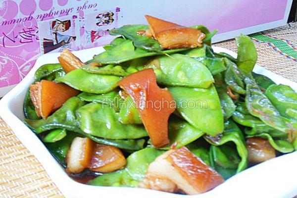肉皮烧扁豆
