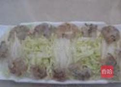 蒜蓉虾球蒸白菜的做法图解7