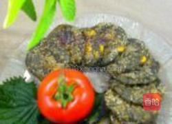 紫苏南瓜叶芝麻饼的做法图解8
