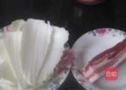 咸肉片炒白菜帮子的做法图解1